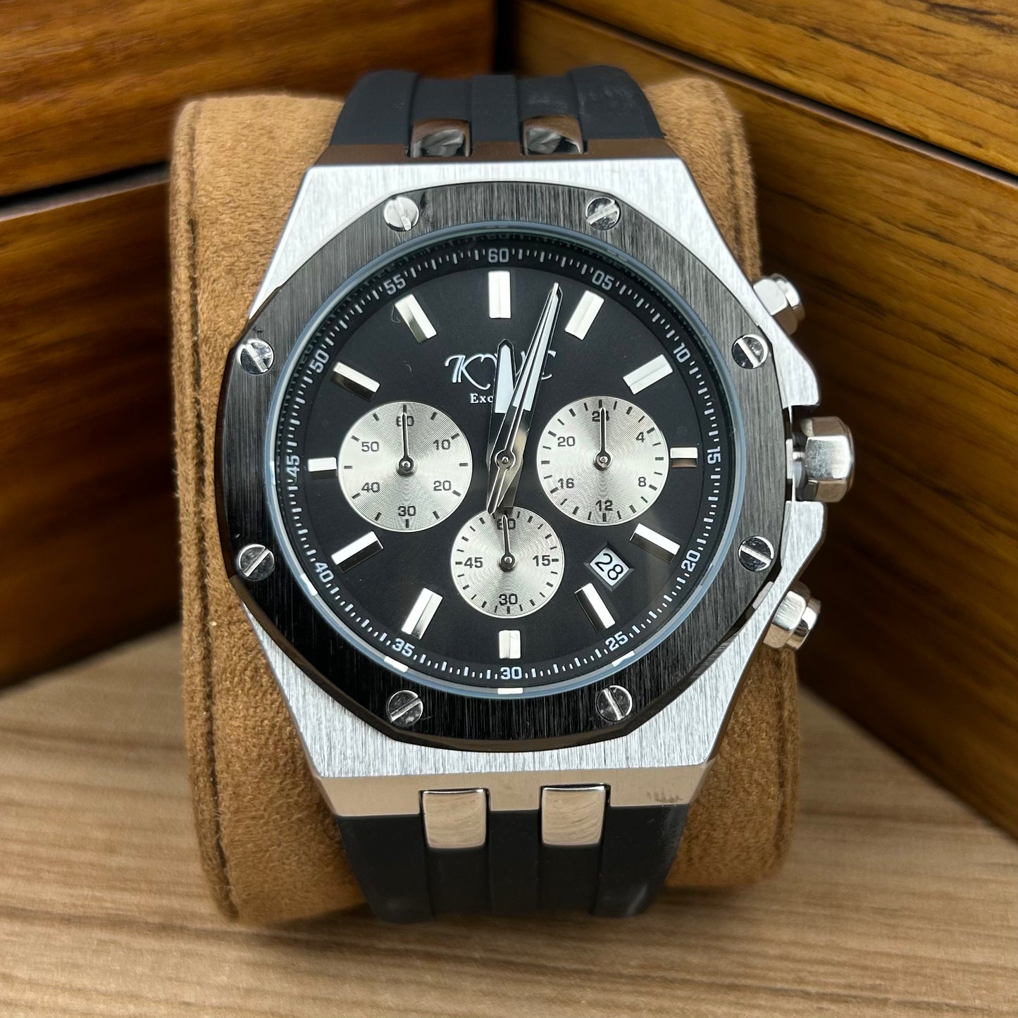 Chronograph Silicone Strap Watch For Men RMS-551M