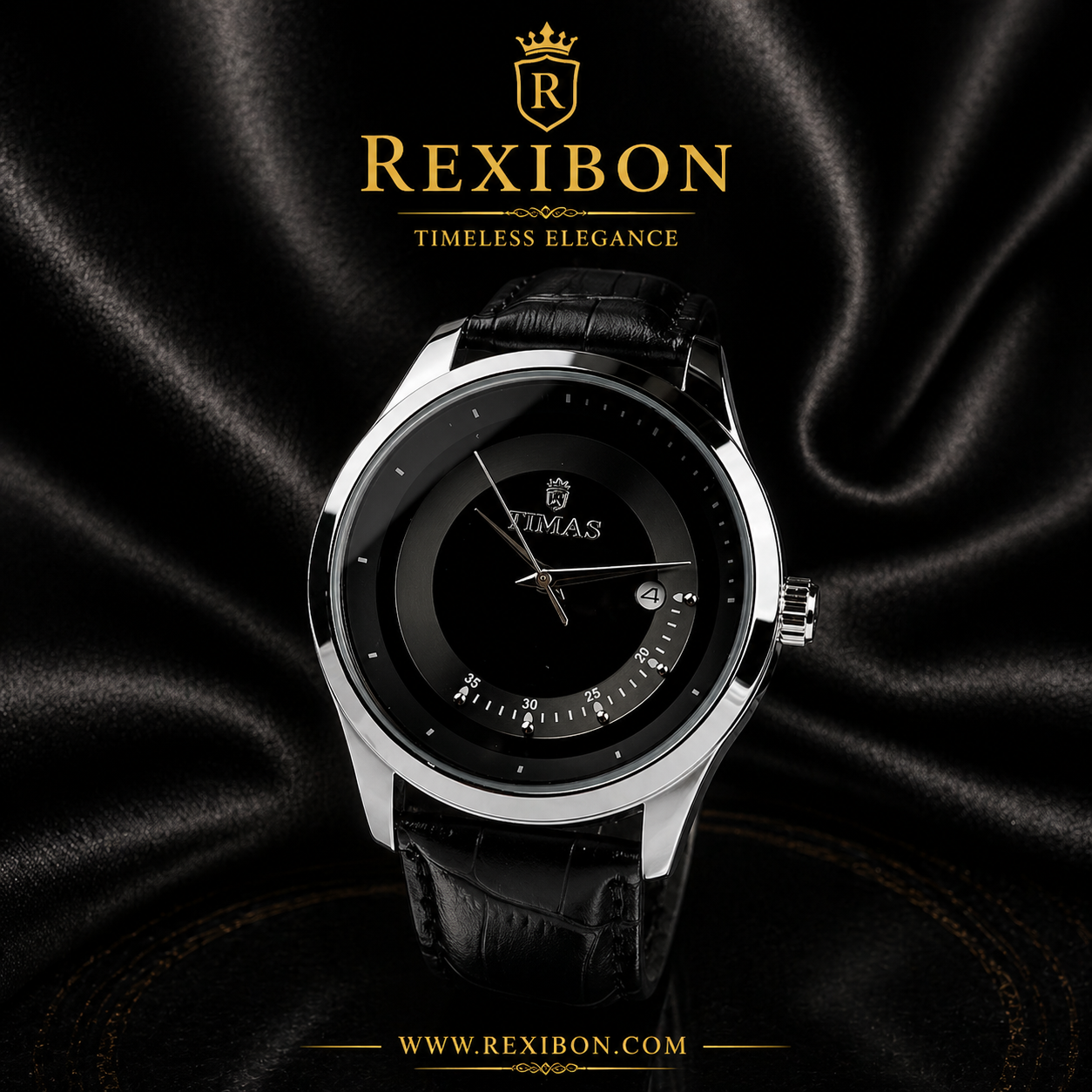 Rexibon Stylish Leather Strap Watch TS-K70999