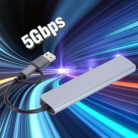 YIORYO Type-C USB Hub Multi Splitter Adapter 4/5/7 Ports USB Hub Expander High Speed Transmission Plug and Play for PC Computer (Size : C)