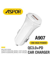 Aspor A907 20w fast car charger