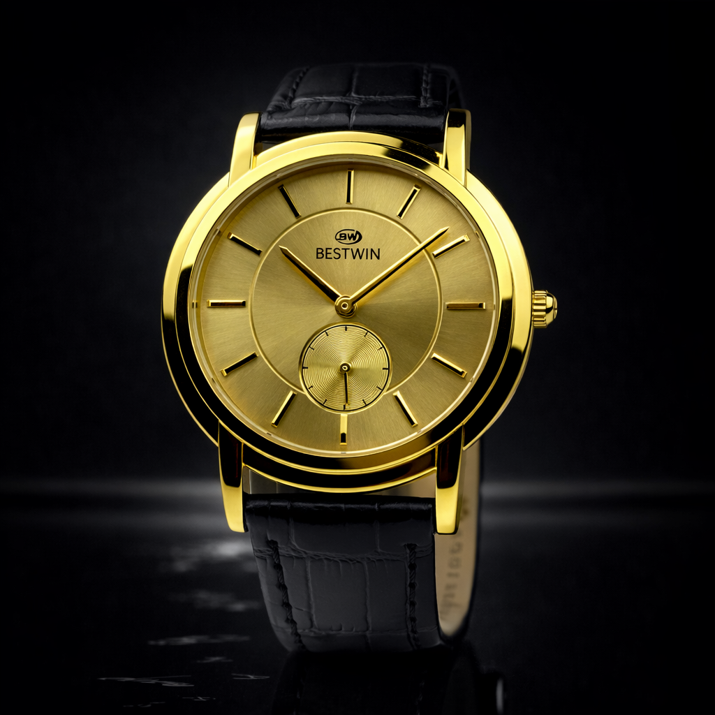 Rexibon Stylish Leather Strap Watch RBW-292
