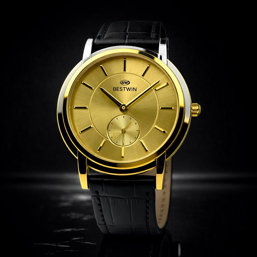 Rexibon Stylish Leather Strap Watch RBW-292
