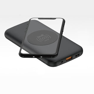 Budi M8J096 QC3.0+PD 18W+Wireless 10w Quick Charge Power Bank-BLACK