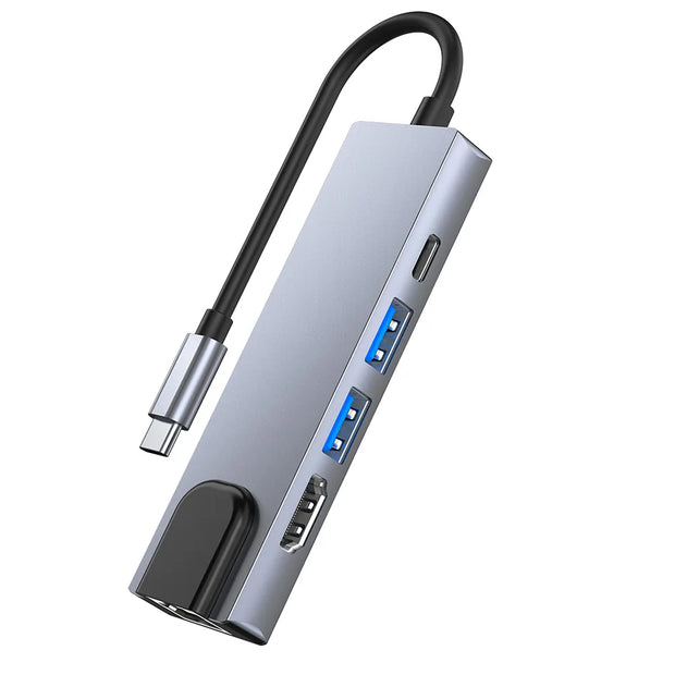 Multi Adapter USB Hub, Charging Station, Macbook Pro 13, Computer Accessories, 3.0 Type C, Rj45 HDMI-4K