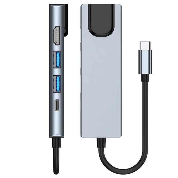 Multi Adapter USB Hub, Charging Station, Macbook Pro 13, Computer Accessories, 3.0 Type C, Rj45 HDMI-4K