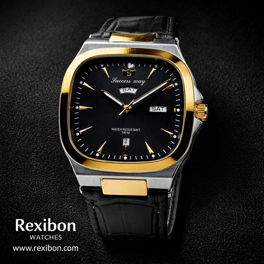 Rexibon Casual Leather Strap Watch SW-L207