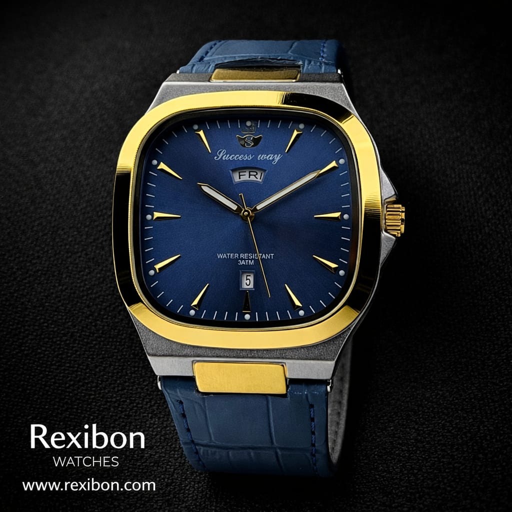 Rexibon Casual Leather Strap Watch SW-L207