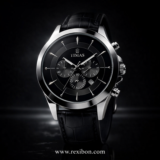 Rexibon Casual Leather Strap Watch RMS-K68299