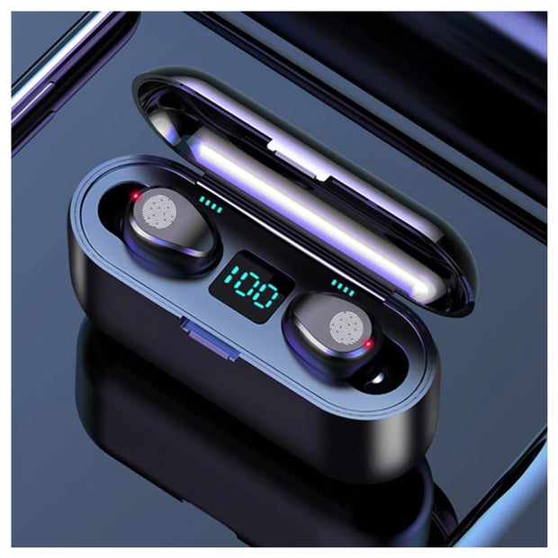F9 TWS Bluetooth 5.0 Stereo Wireless Earphones Sport Headset with Charge Box