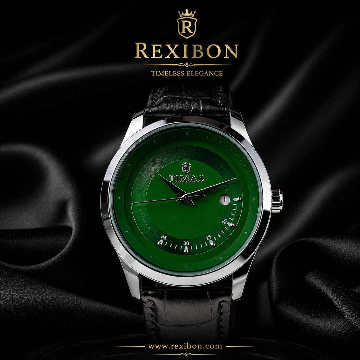 Rexibon Stylish Leather Strap Watch TS-K70999