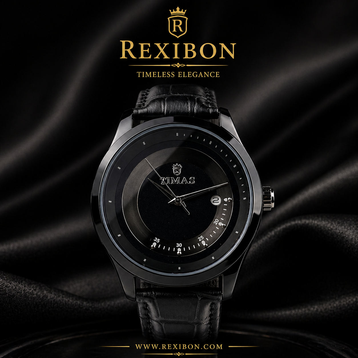 Rexibon Stylish Leather Strap Watch TS-K70999