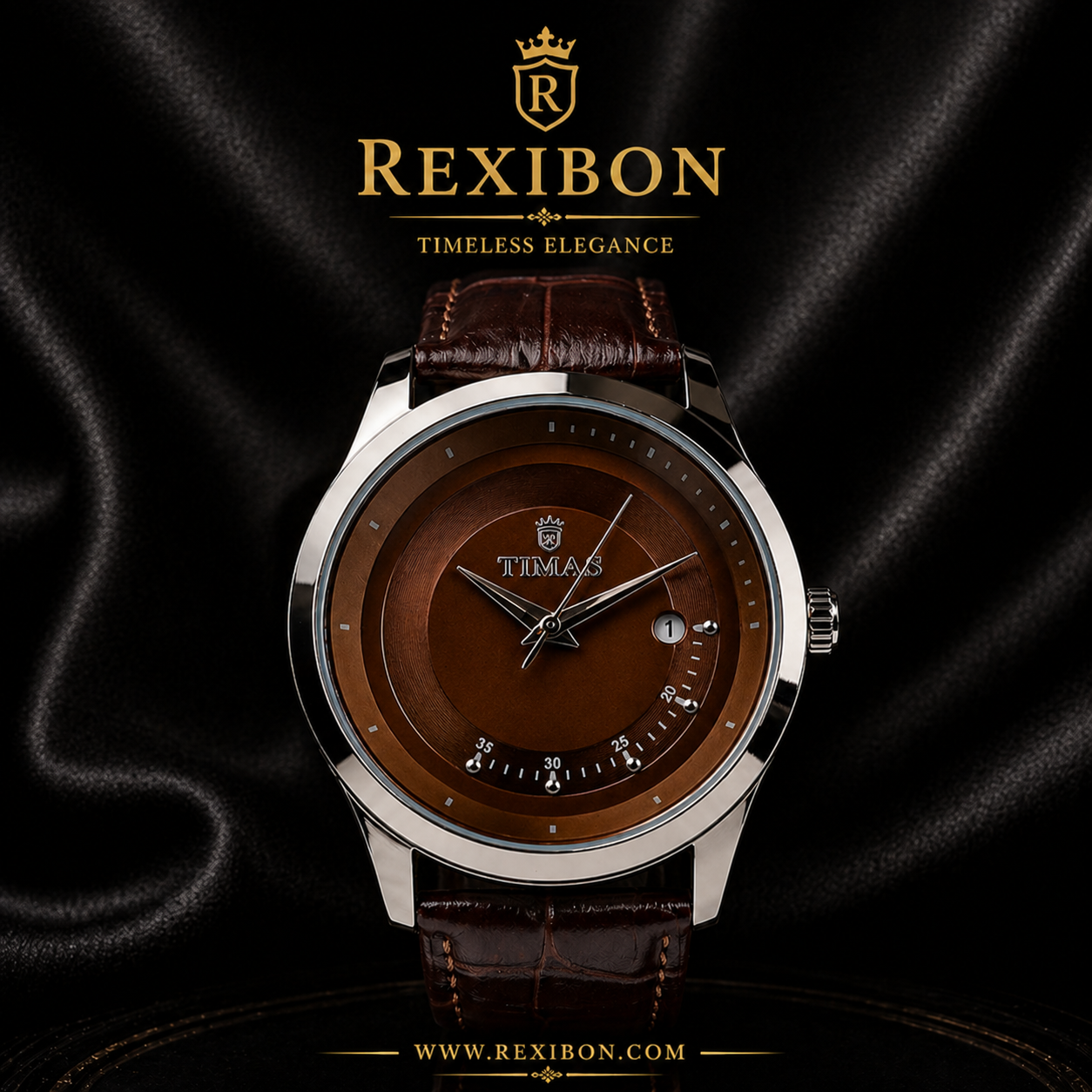 Rexibon Stylish Leather Strap Watch TS-K70999