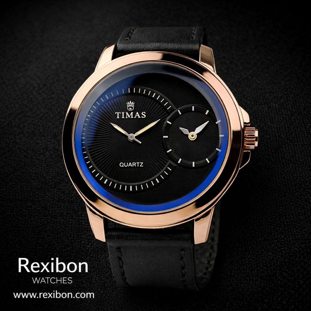 Rexibon Stylish Leather Strap Watch TS-K7156