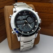 Dual Time Stainless Steel Watch For Men RMC-851