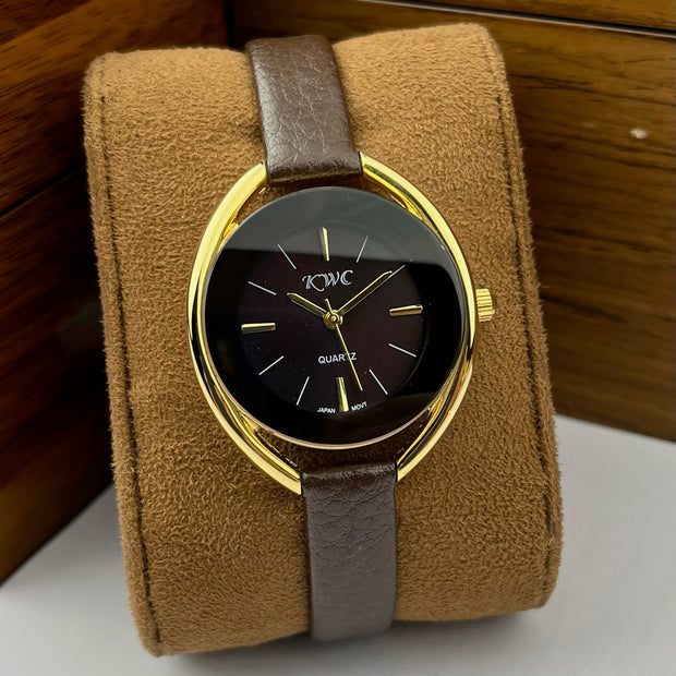 Leather Strap Watch For Ladies RWS-1021